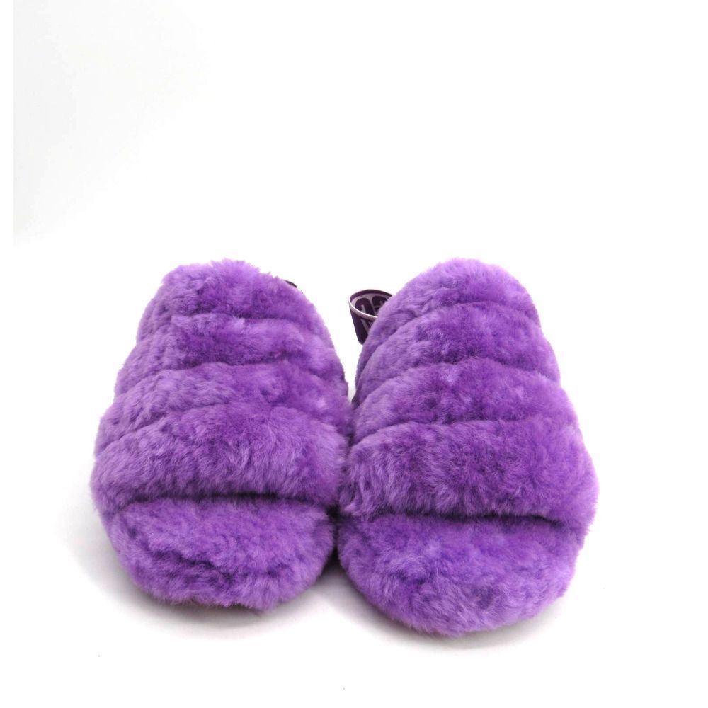 UGG Women's Fluff Yeah Slide Sheepskin Slippers In Purple Sky Sz 6 - Picture 2 of 8